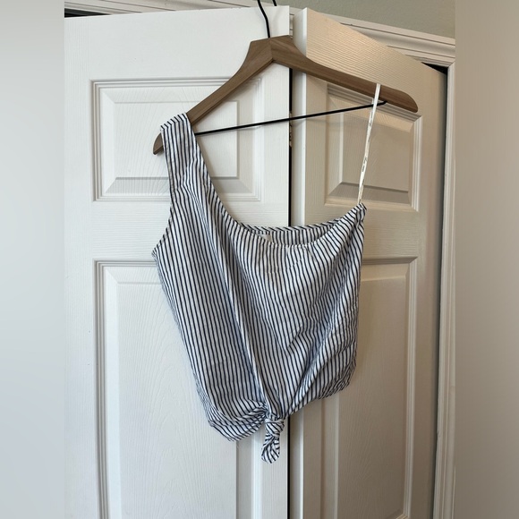 Lovers and friends tie that top Striped One-Shoulder Top cotton - Picture 3 of 6